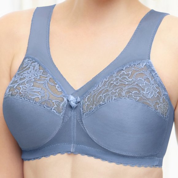 Set of 3! 40C Glamorise MAGIC LIFT Full Figure Bra (COMFORT-STRAPS) Blue-Ice - Picture 4 of 15